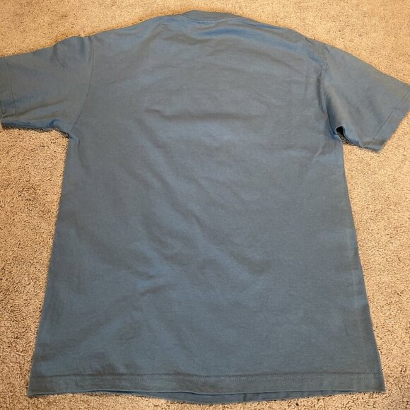 Vintage Y2K "Eat Sleep Fish" T Shirt Men's L Blue Graphic Fisherman Gorpcore - Picture 10 of 10